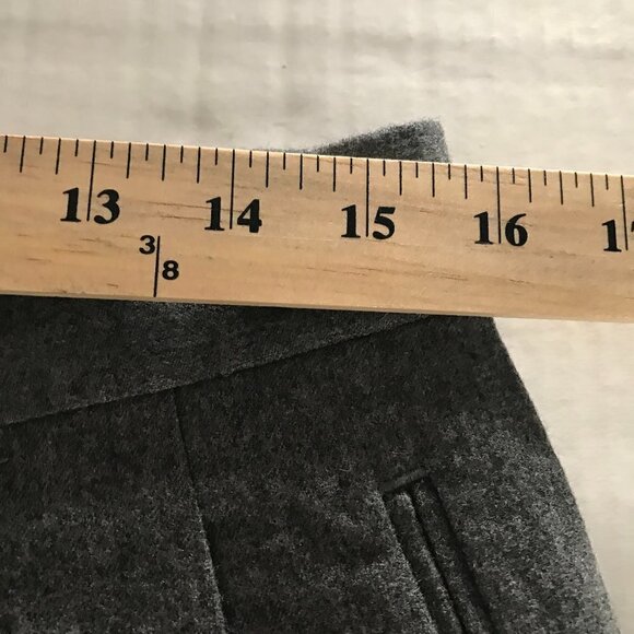 NWOT - Louis Raphael Gray 100% Pure Virgin Wool Dress Pleated Cuffed Trousers - Picture 7 of 10